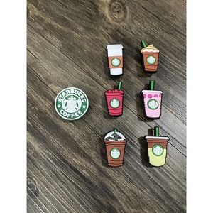 Starbucks Coffee Drinks Charm For Crocs Shoe Charms - 7 Pieces